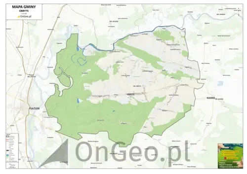 Mapa gminy Obryte